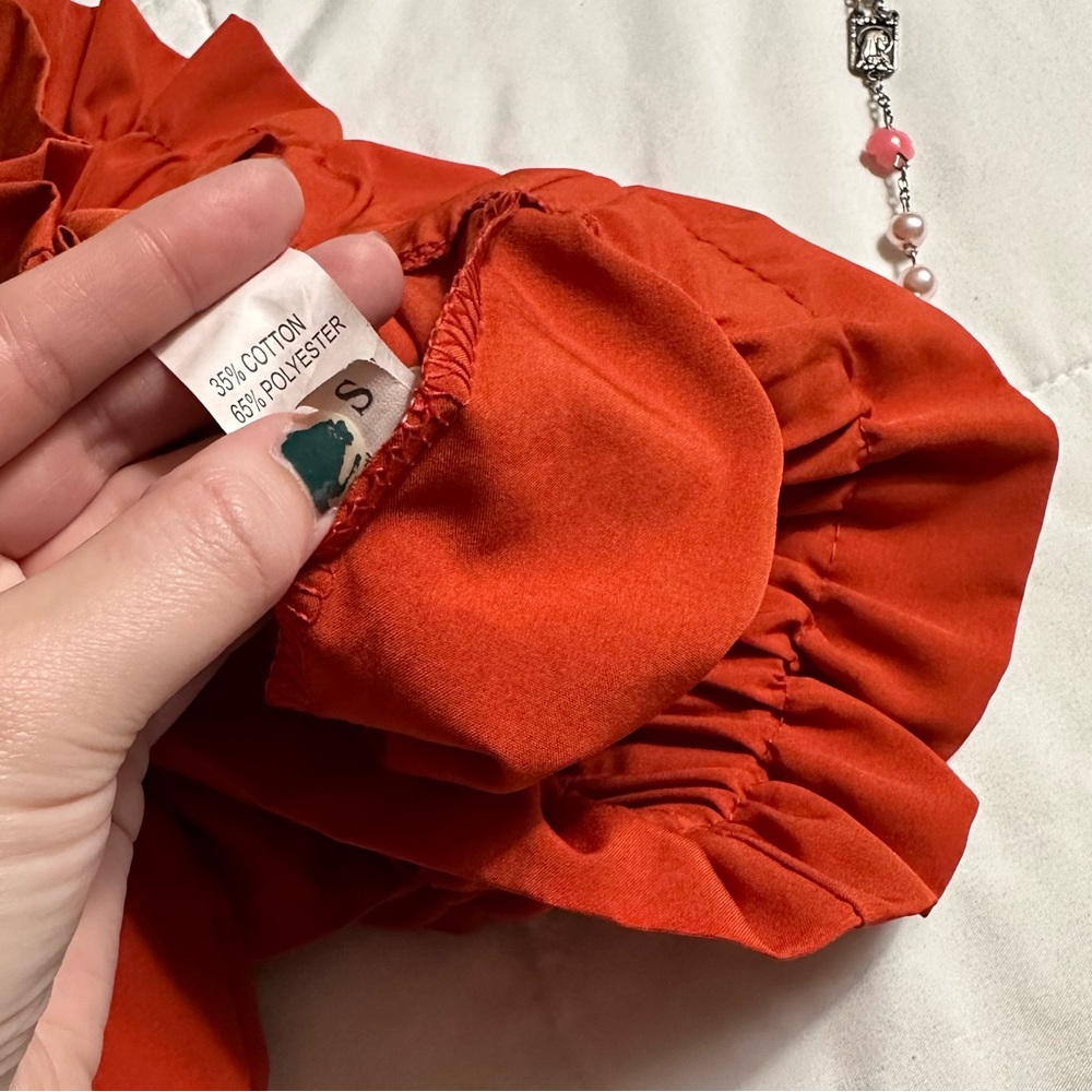 Rust Orange Paperbag Shorts - Picture 4 of 4